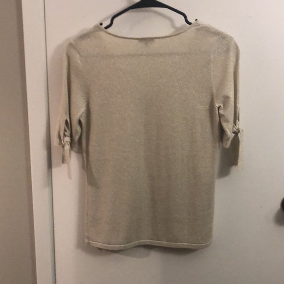 Beige and gold sparkly shirt from Talbots, size P never worn - Picture 3 of 3
